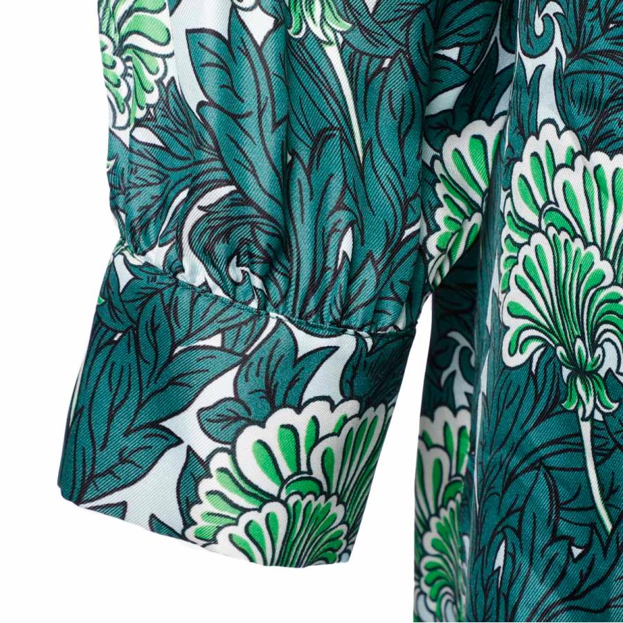 WEEKEND MaxMara 花柄 シャツワンピース ロング丈 MAXMARA WEEKEND LINE（マックスマーラウィークエンドライン
