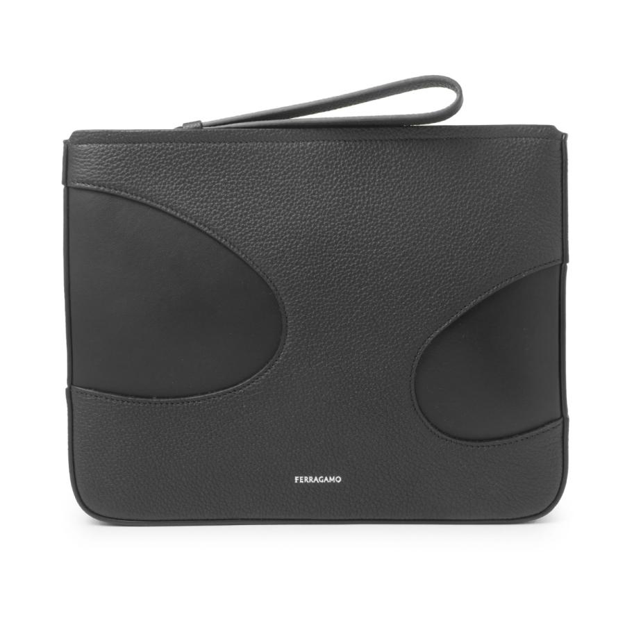 FERRAGAMO（フェラガモ） クラッチバッグ ブラック メンズ cut-out