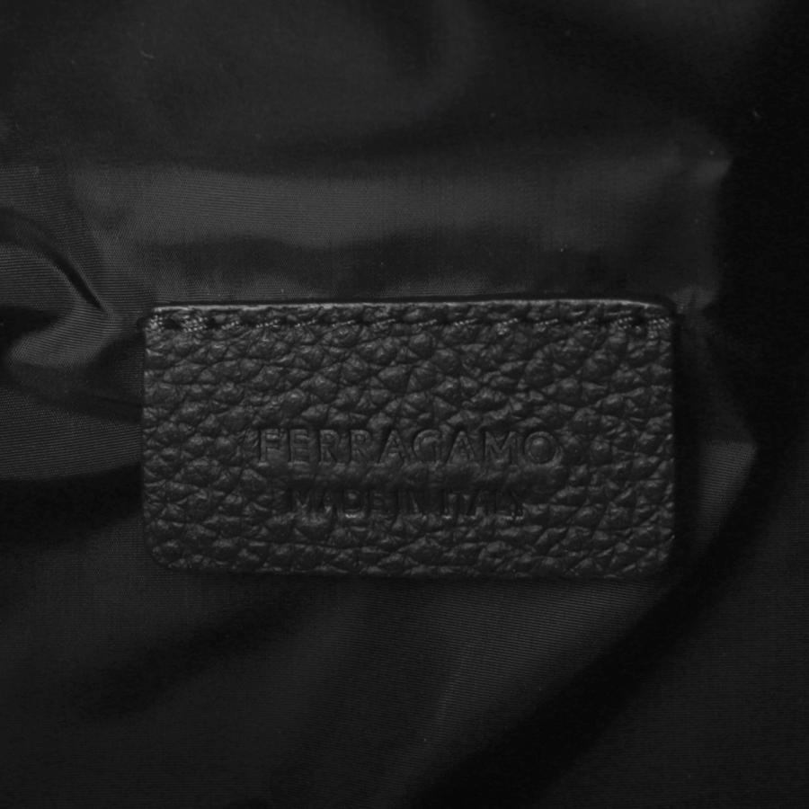 フェラガモ FERRAGAMO セカンドバッグ GANCINI ガンチーニ クラッチバッグ ブラック メンズ trav-emb-blo-241479-769475-neroの画像