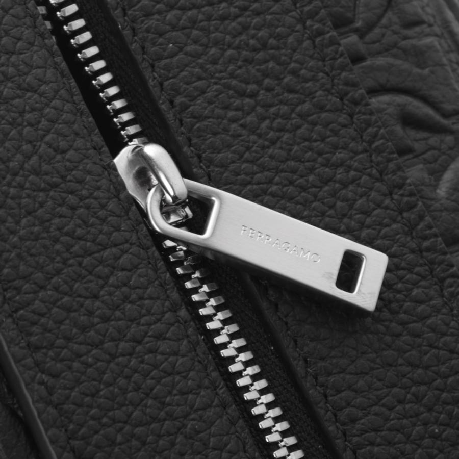 フェラガモ FERRAGAMO セカンドバッグ GANCINI ガンチーニ クラッチバッグ ブラック メンズ trav-emb-blo-241479-769475-neroの画像
