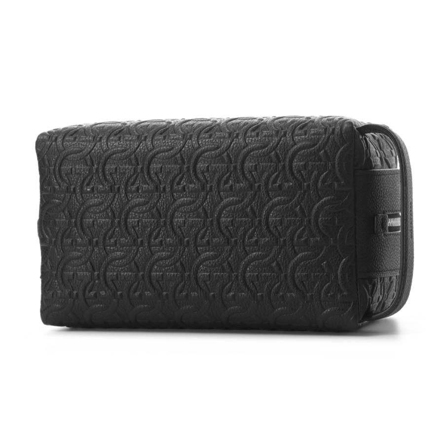 フェラガモ FERRAGAMO セカンドバッグ GANCINI ガンチーニ クラッチバッグ ブラック メンズ trav-emb-blo-241479-769475-neroの画像