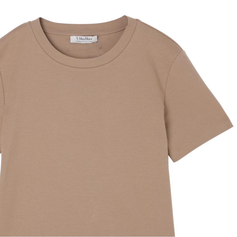 エスマックスマーラ S Max Mara クルーネックTシャツ GEMMA ブラウン レディース 2529976041600-006の画像