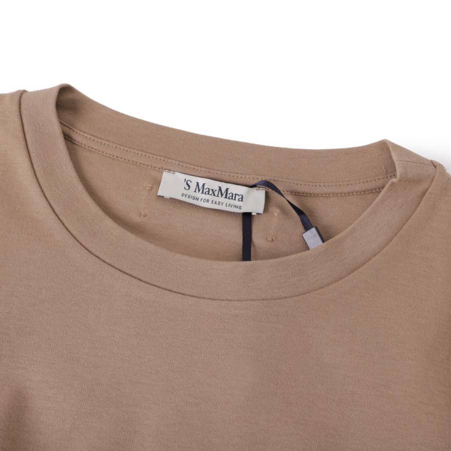 エスマックスマーラ S Max Mara クルーネックTシャツ GEMMA ブラウン レディース 2529976041600-006の画像