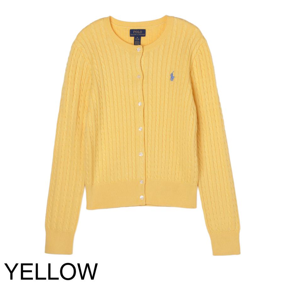 ポロラルフローレン　ニット　カーディガン　イエロー POLO RALPH LAUREN（ポロ・ラルフローレン） カーディガン CABLE-KNIT