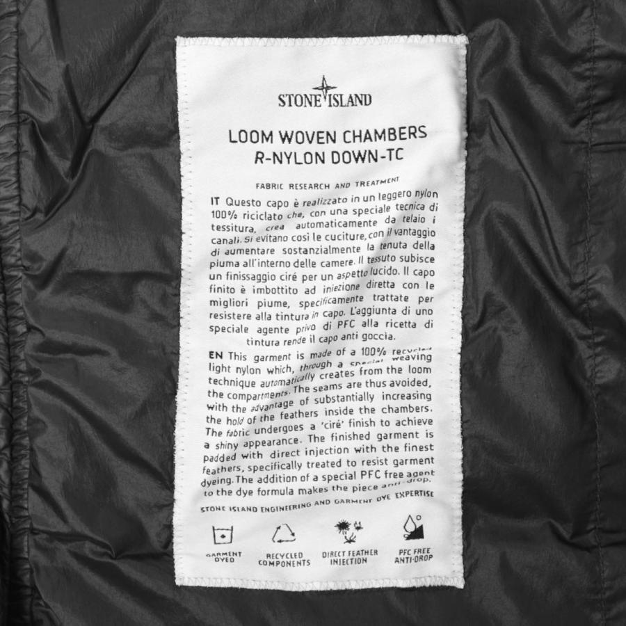 ストーンアイランド STONE ISLAND ダウンジャケット 42924 LOOM WOVEN CHAMBERS RECYCLED NYLON DOWN-TC ブラック メンズ 811542924-a0029の画像