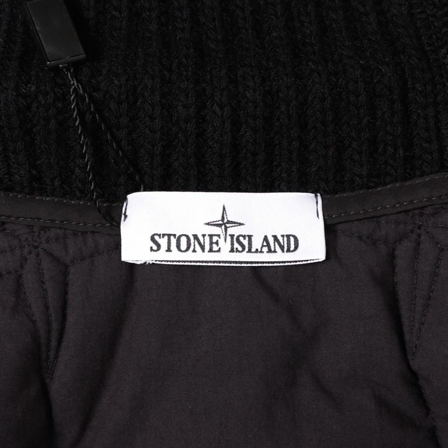ストーンアイランド STONE ISLAND 中綿入り ジップアップ ブルゾン CUPRO COTTON STELLA WITH PRIMALOFT INSULATION TECHNOLOGY AND KNIT ブラック メンズの画像