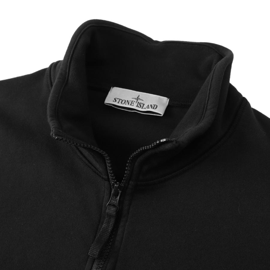 Stone  ストーンアイランド　ブラック ハーフジップ トレーナー STONE ISLAND(ストーンアイランド) 20AW Stand collar half zip