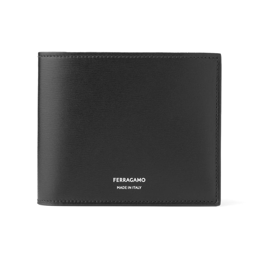 Silvano Ferragamo 二つ折り財布 黒 フェラガモ二つ折り財布(黒)