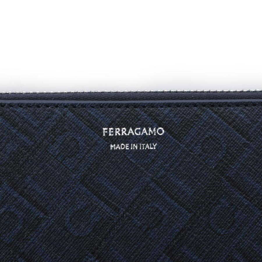 フェラガモ FERRAGAMO ラウンドファスナー 長財布 小銭入れ付き MONOGRAM メンズ 661589-791200-newnavyの画像