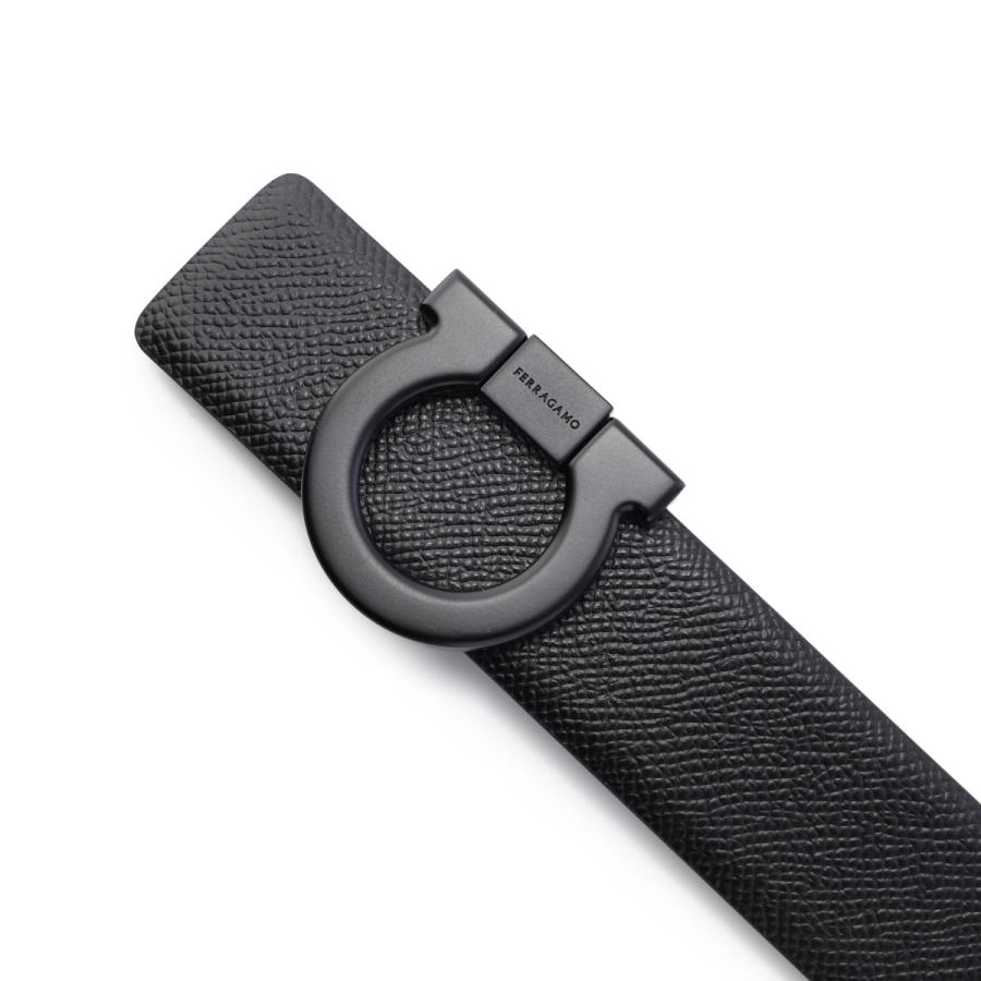 【新品未使用】FERRAGAMO リバーシブルレザーベルト FERRAGAMO（フェラガモ） リバーシブル ベルト ブラック メンズ 670319