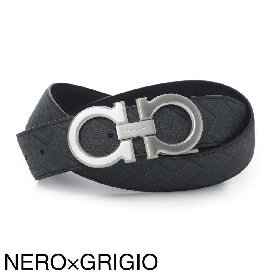 FERRAGAMO（フェラガモ） リバーシブル ベルト メンズ : モダンブルー
