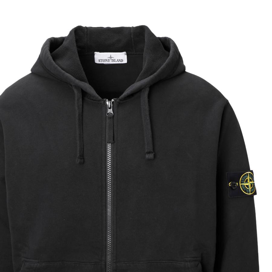 ストーンアイランド STONE ISLAND ジップアップパーカ ブラック メンズ ストーンアイランド STONE ISLAND ジップアップパーカ ブラック メンズ