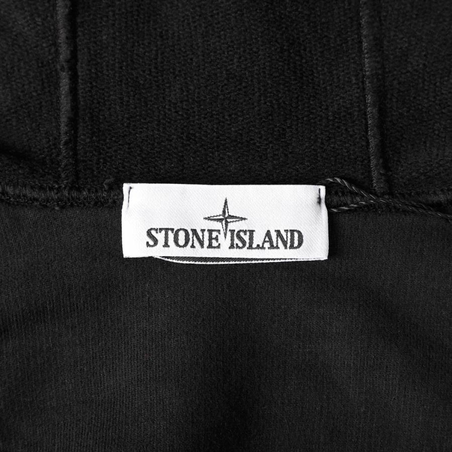 ストーンアイランド STONE ISLAND ジップアップパーカ ブラック メンズ 