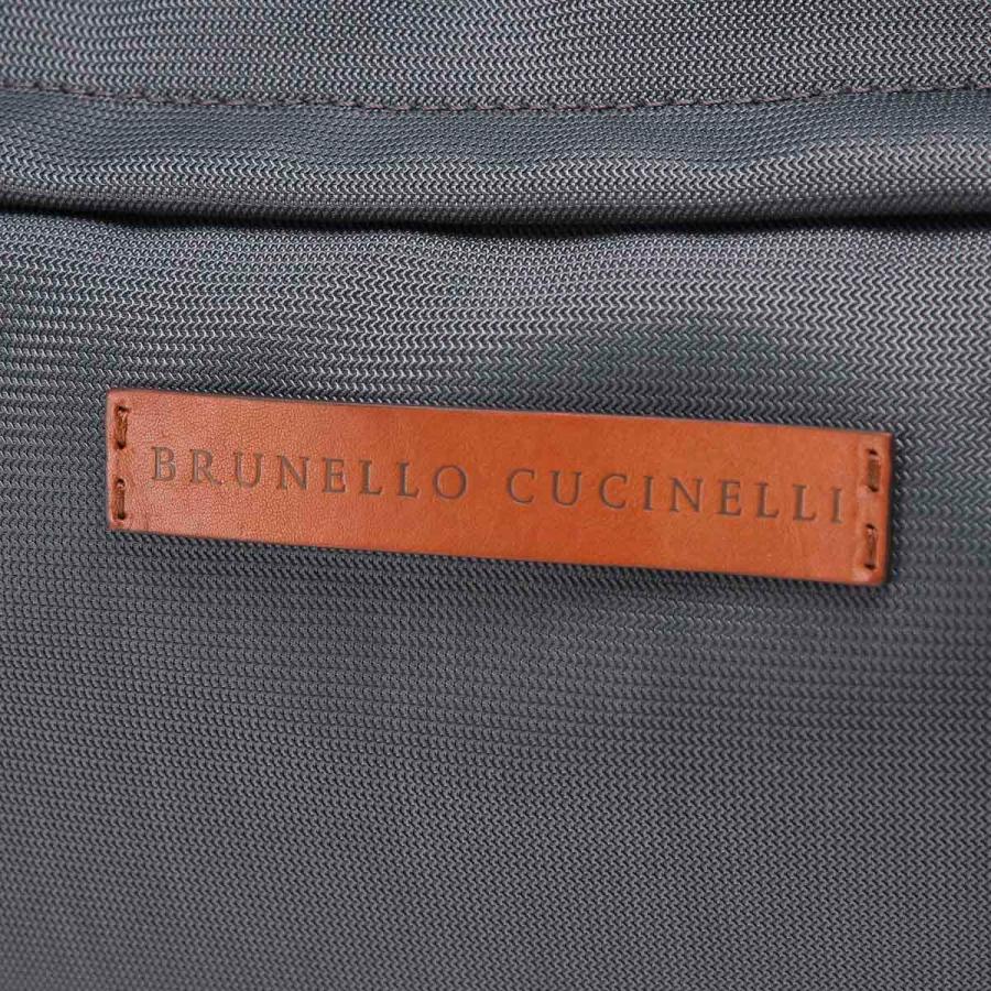 極美品 ブルネロクチネリ　ムートン　ボストンバッグ　バッグインバック付　ブラウン ブルネロクチネリ BRUNELLO CUCINELLI ボストンバッグ グレー メンズ