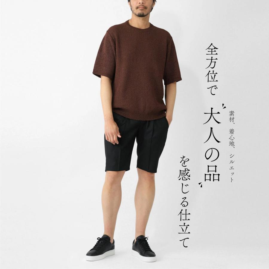 モダンブルー MODERN B. 美濃和紙ニットTシャツ 7ゲージ サマーニット 大きいサイズあり メンズ mborsskt01-black_13