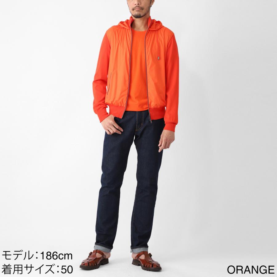 HERNO（ヘルノ） ジップアップ パーカ オレンジ メンズ : モダンブルー