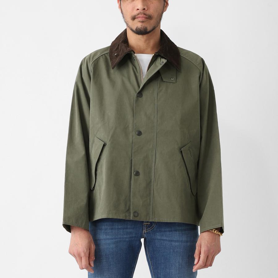 バブアー Barbour ブルゾン TRANSPORTER OVERSIZED CASUAL JACKET トランスポート ピーチスキン コットン ショートレングスブルゾン コーチジャケット メンズの画像