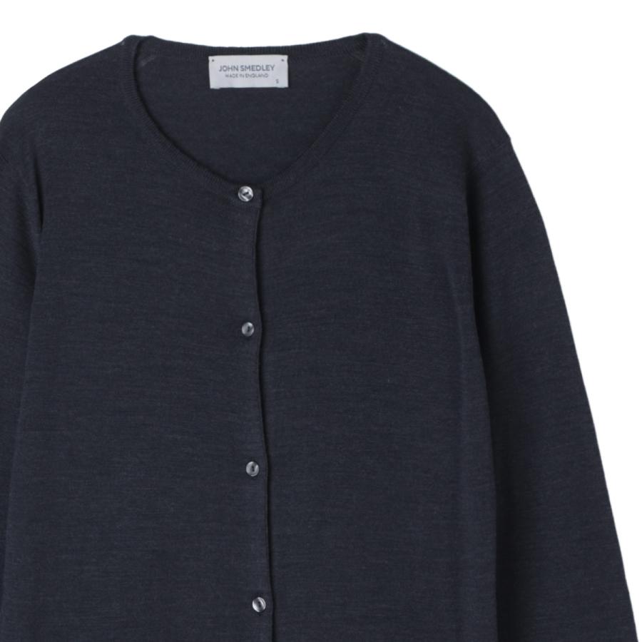 ジョンスメドレー　クルーネックカーディガン　メリノウール JOHN SMEDLEY(ジョンスメドレー)/MERINO WOOL CREW NECK KNIT