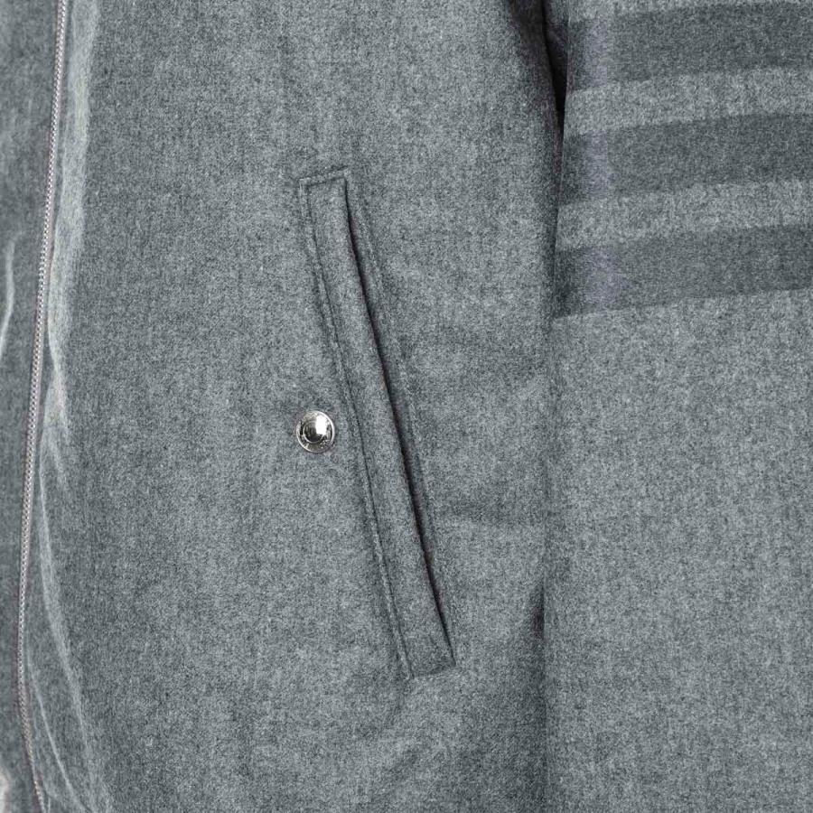 新品 トムブラウン Thom Browne 4Bar ダウン ウール グレー THOM BROWNE トムブラウン BROWNE. ダウンジャケット MEDIUM