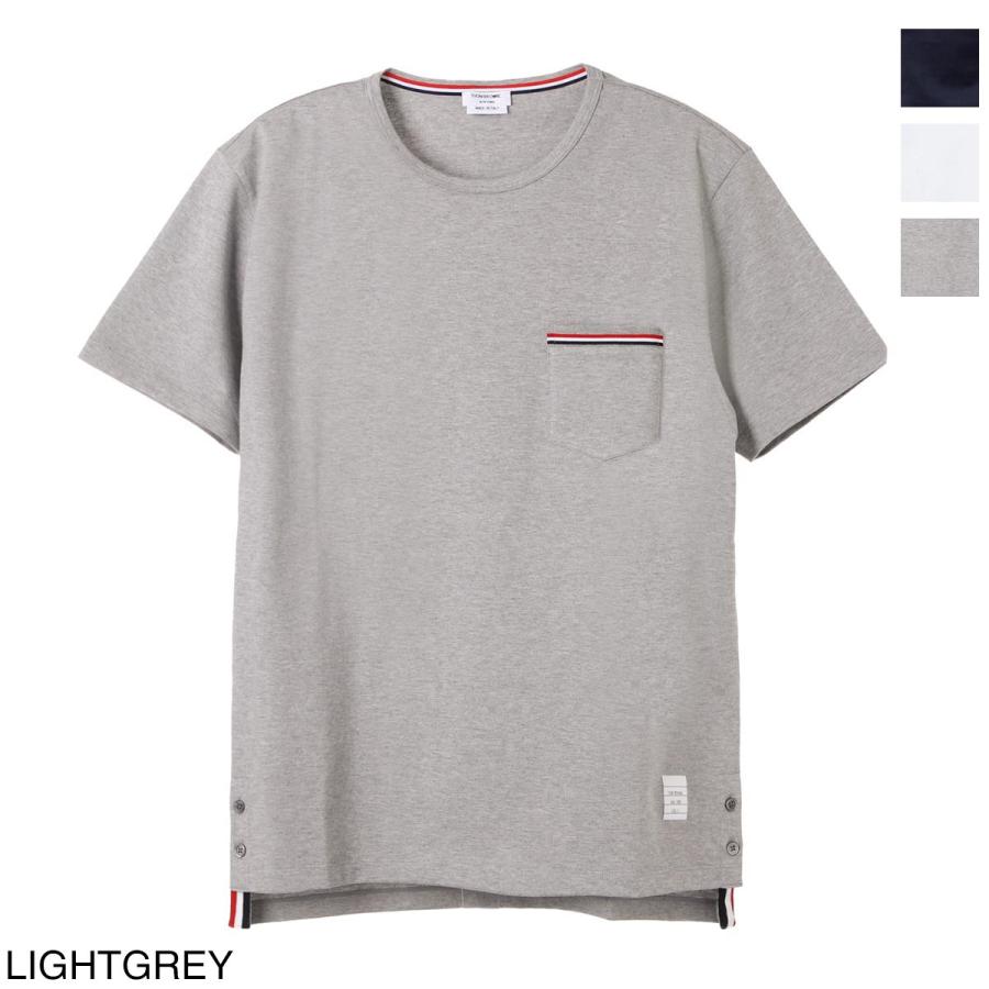 トムブラウン THOM BROWNE. クルーネックＴシャツ SS POCKET TEE IN