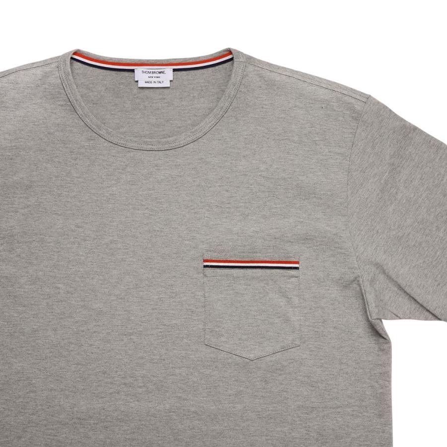 トムブラウン THOM BROWNE. クルーネックＴシャツ SS POCKET TEE IN MEDIUM WEIGHT JERSEY COTTON 大きいサイズあり メンズ mjs010a-01454-415｜mb-y｜04