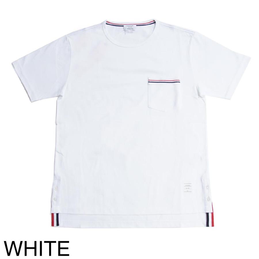 トムブラウン THOM BROWNE. クルーネックＴシャツ SS POCKET TEE IN MEDIUM WEIGHT JERSEY COTTON 大きいサイズあり メンズ mjs010a-01454-415｜mb-y｜10