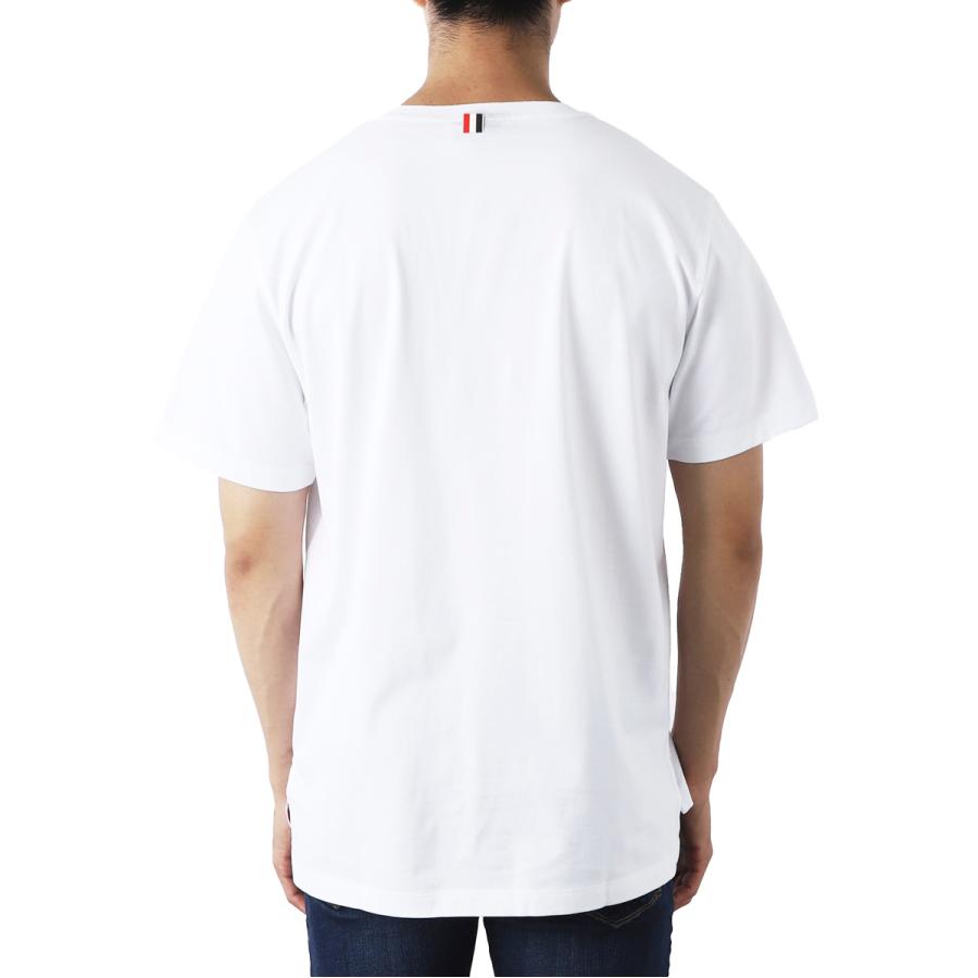 トムブラウン THOM BROWNE. クルーネック Tシャツ RELAXED FIT SS TEE 大きいサイズあり メンズ  mjs067a-00042-100