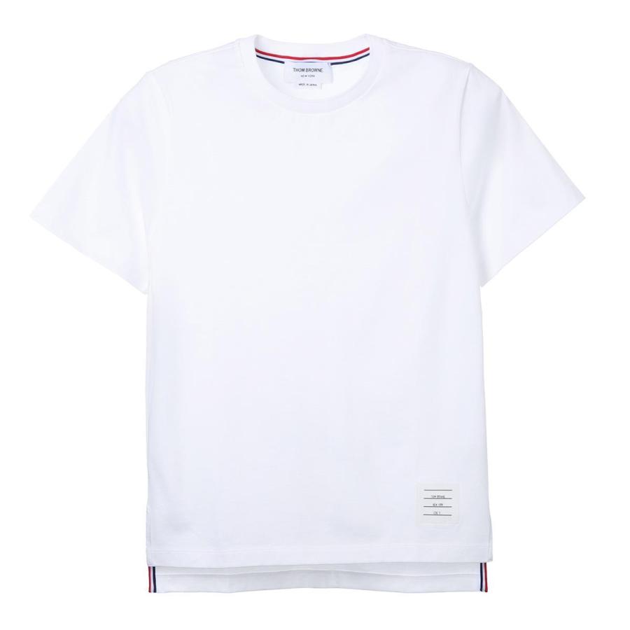 トムブラウン THOM BROWNE. クルーネック Tシャツ RELAXED FIT SS TEE 大きいサイズあり メンズ  mjs067a-00042-100