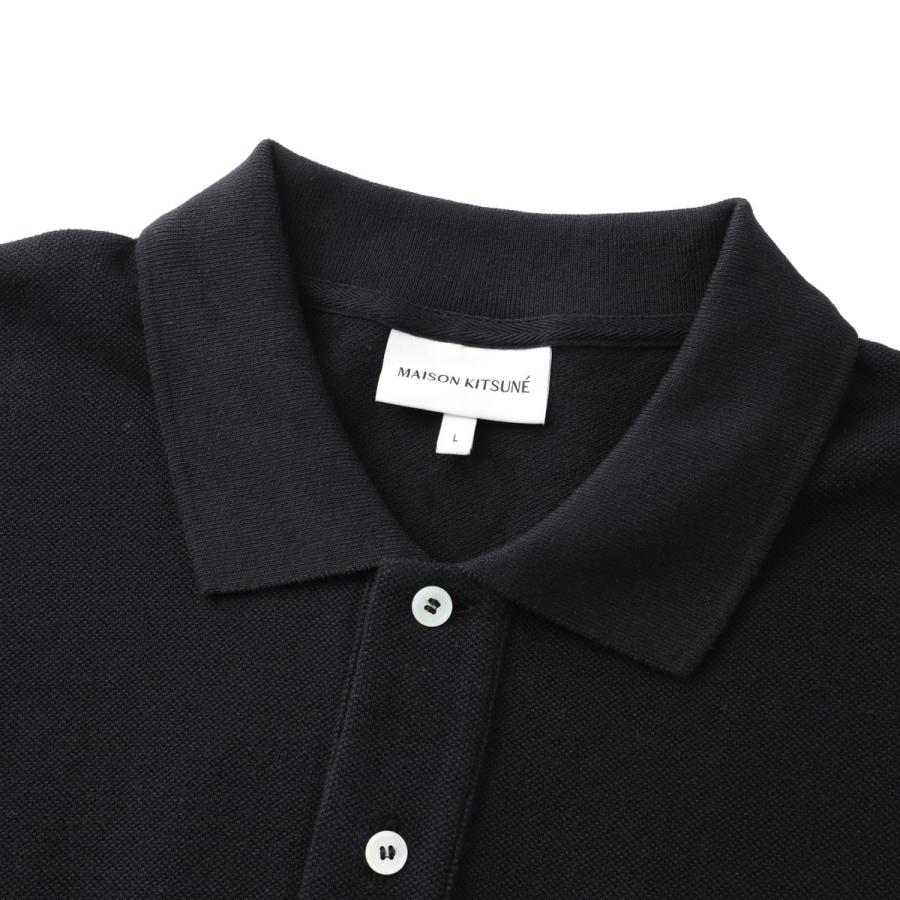 メゾンキツネ MAISON KITSUNE ポロシャツ BOLD FOX HEAD PATCH OVERSIZE POLO メンズ mm00202kj7010-p199-black｜mb-y｜04