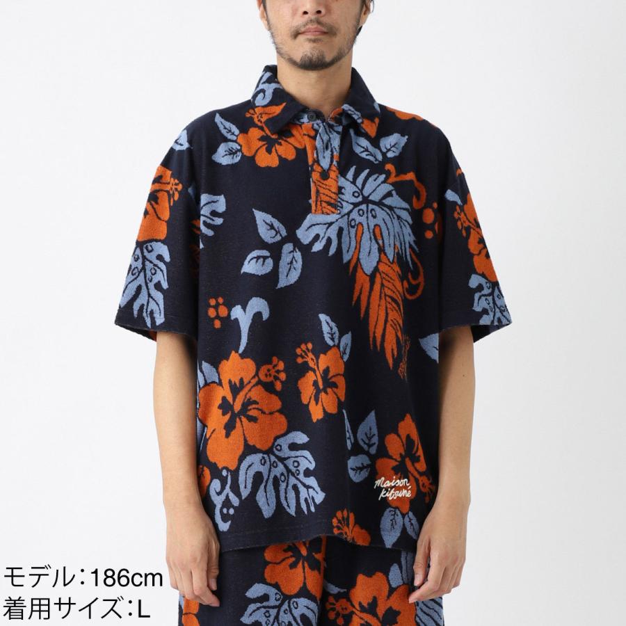 MAISON KITSUNE（メゾン キツネ） ポロシャツ JACQUARD OVERSIZE POLO 
