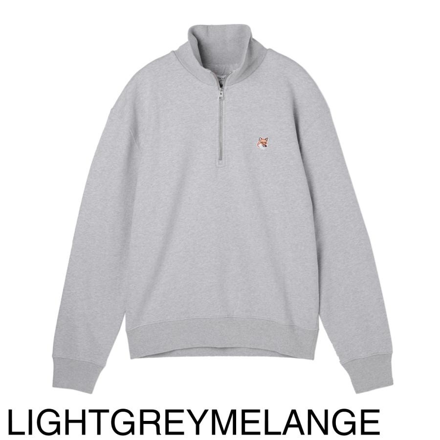 美品✨Maison Kitsuné フォックスヘッド ハーフジップ スウェット MAISON KITSUNE メゾンキツネ ハーフジップ スウェット/FOX HEAD PATCH