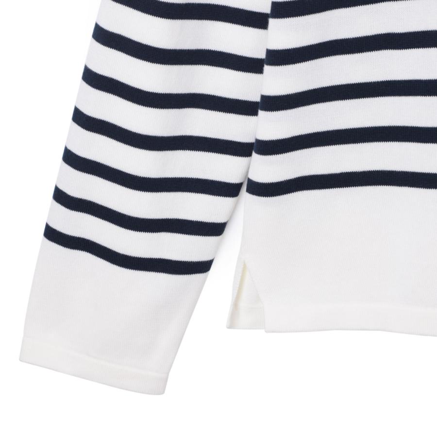 メゾンキツネ MAISON KITSUNE クルーネックニット FOX HEAD INTARSIA COMFORT STRIPED JUMPER マルチカラー メンズの画像