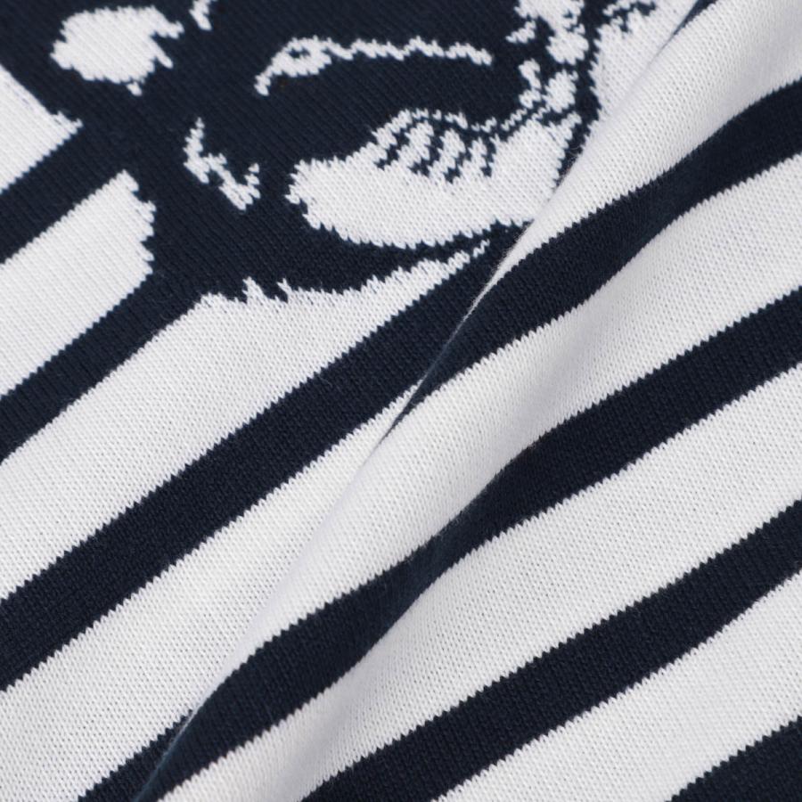メゾンキツネ MAISON KITSUNE クルーネックニット FOX HEAD INTARSIA COMFORT STRIPED JUMPER マルチカラー メンズの画像