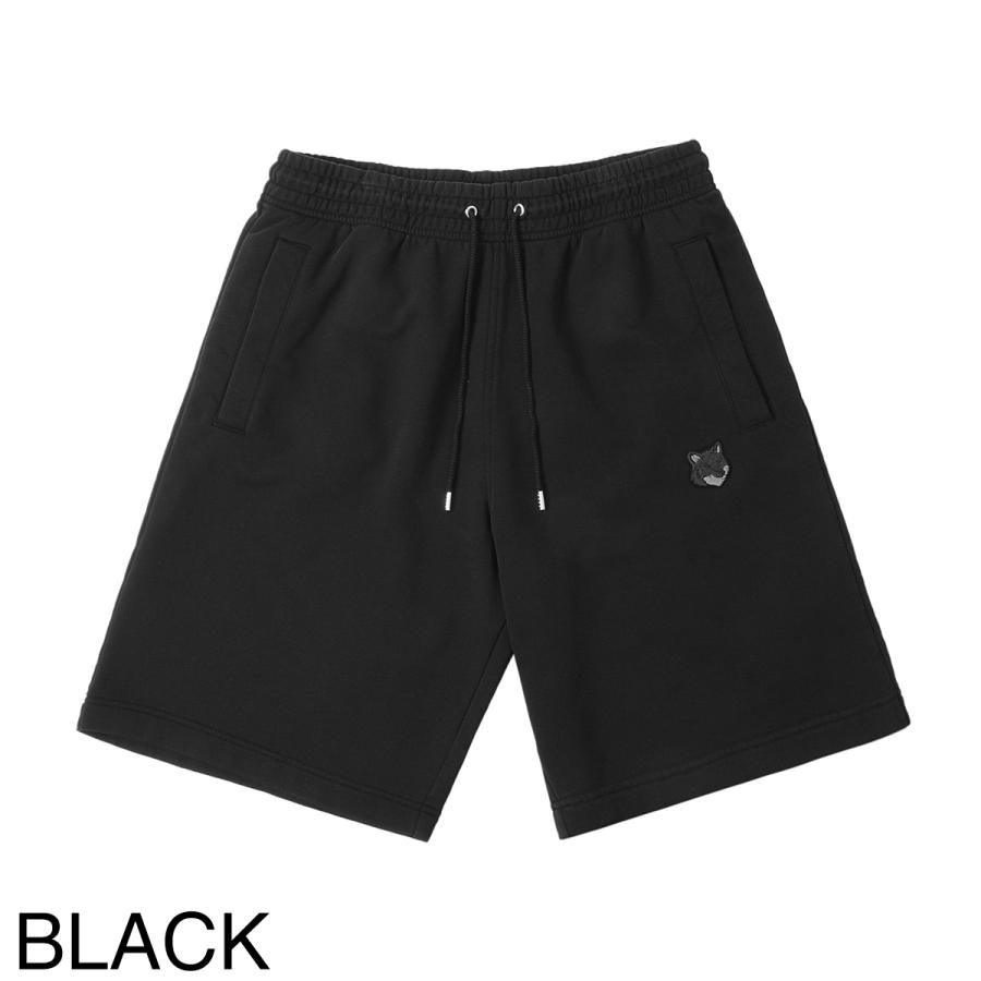 MAISON KITSUNÉ ブラックショートパンツ L MAISON KITSUNE（メゾン キツネ） ショートパンツ BOLD FOX HEAD PATCH