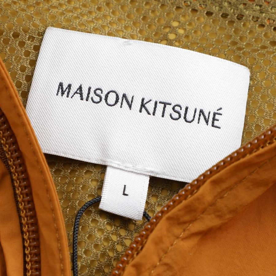 メゾンキツネ MAISON KITSUNE ハーフジップ プルオーバー TECHNICAL WINDBREAKER ウインドブレーカー ブラウン メンズ mm02102wq0072-p261-tobacco｜mb-y｜13