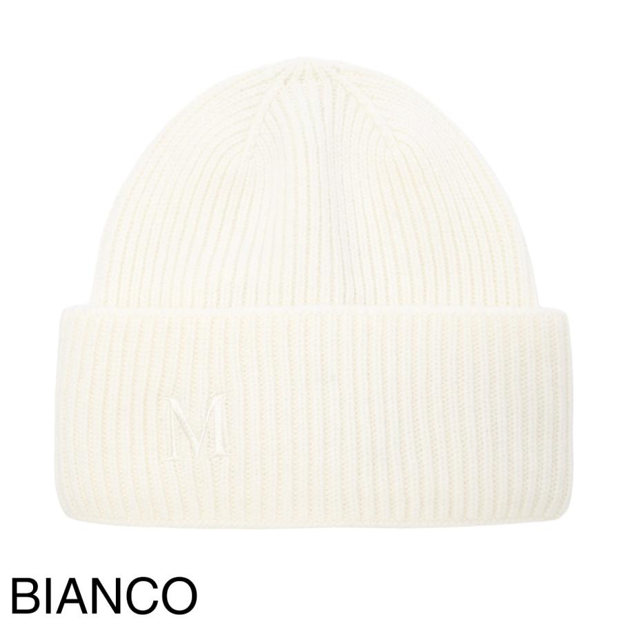 [あす着] マックスマーラ Max Mara ニットキャップ ビーニー レディース MMRETINA カシミヤ リブ Mロゴ刺繍 Max Mara（マックスマーラ） ニットキャップ MMRETINA カシミヤ リブ M