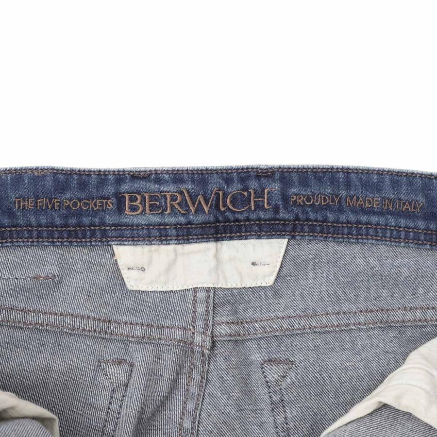 ベルウィッチ BERWICH ジップフライジーンズ MORELLO 5T GD ブルー メンズの画像