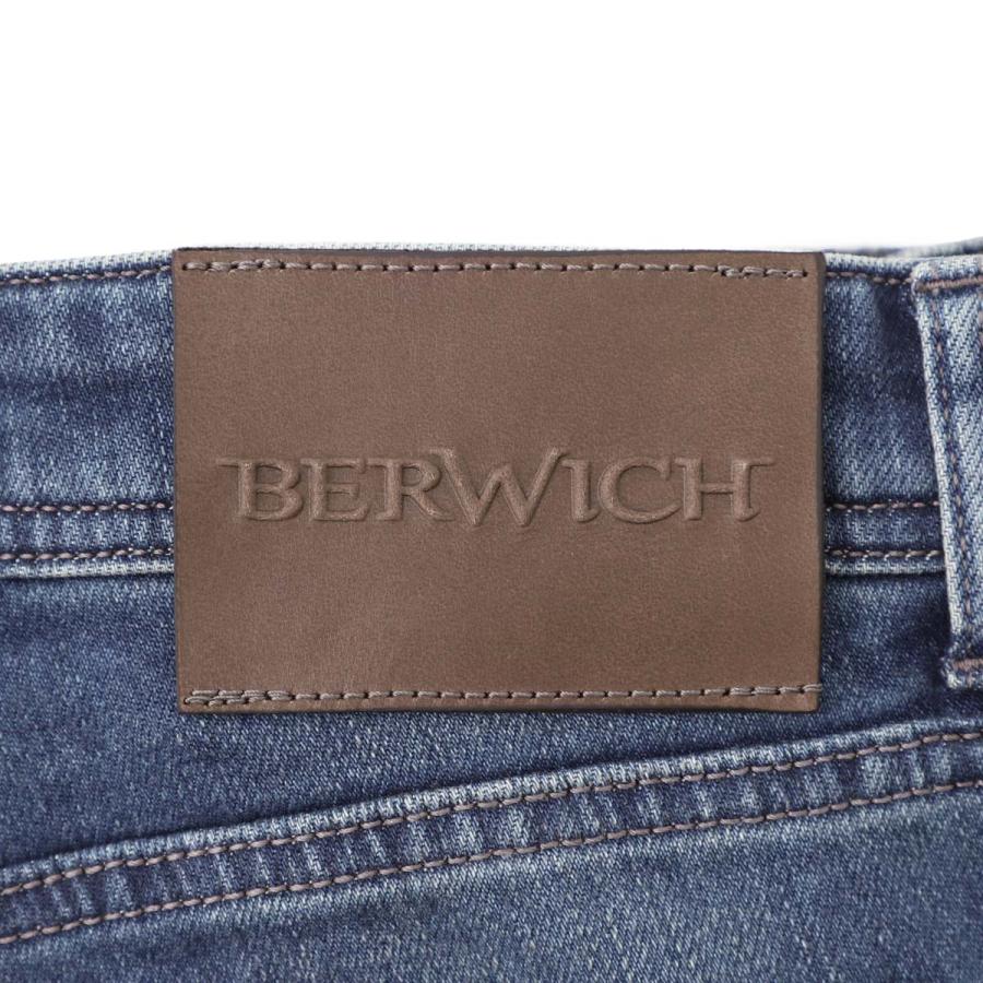 ベルウィッチ BERWICH ジップフライジーンズ MORELLO 5T GD ブルー メンズの画像