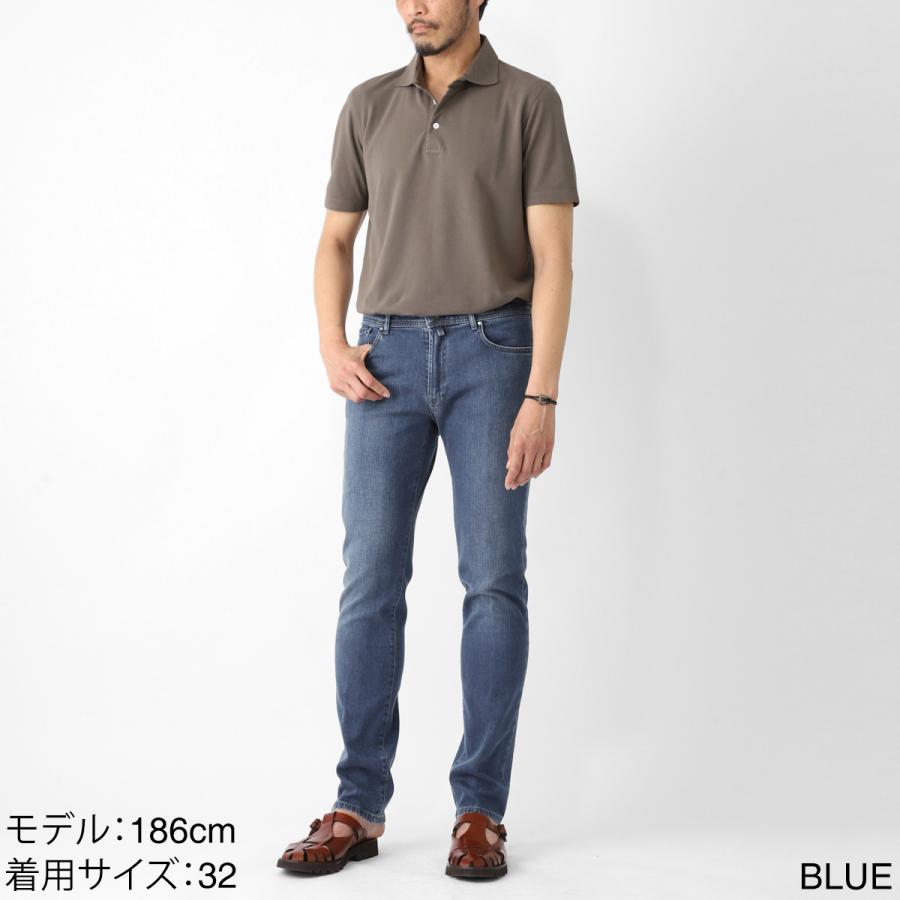 ベルウィッチ BERWICH ジップフライジーンズ MORELLO 5T GD ブルー メンズの画像