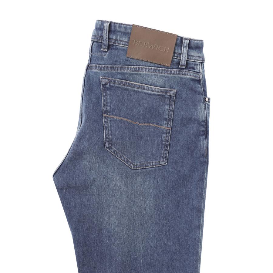 ベルウィッチ BERWICH ジップフライジーンズ MORELLO 5T GD ブルー メンズの画像