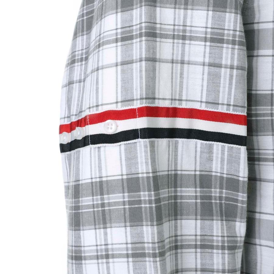 THOM BROWNE グレー ボタンダウンシャツ　RWB トリコロール　3 THOM BROWNE（トム ブラウン） THOM BROWNE. ボタンダウンシャツ