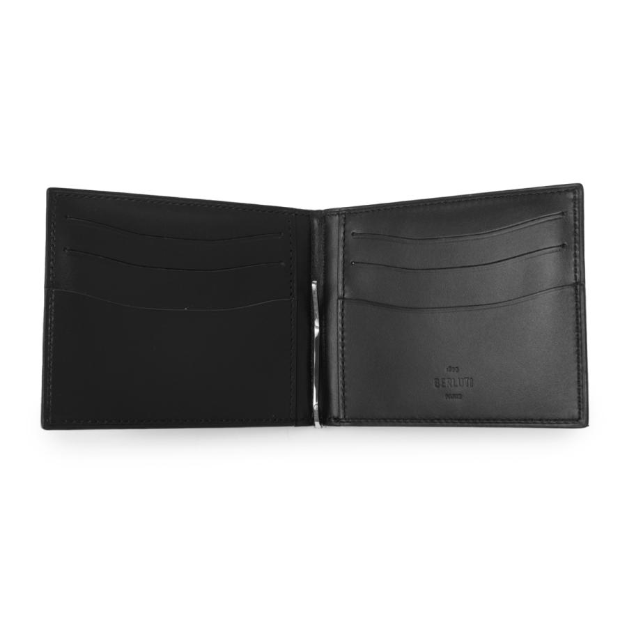 ベルルッティ BERLUTI マネークリップ FIGURE SCRITTO LEATHER WALLET ブルー メンズ n235743-k02｜mb-y｜04