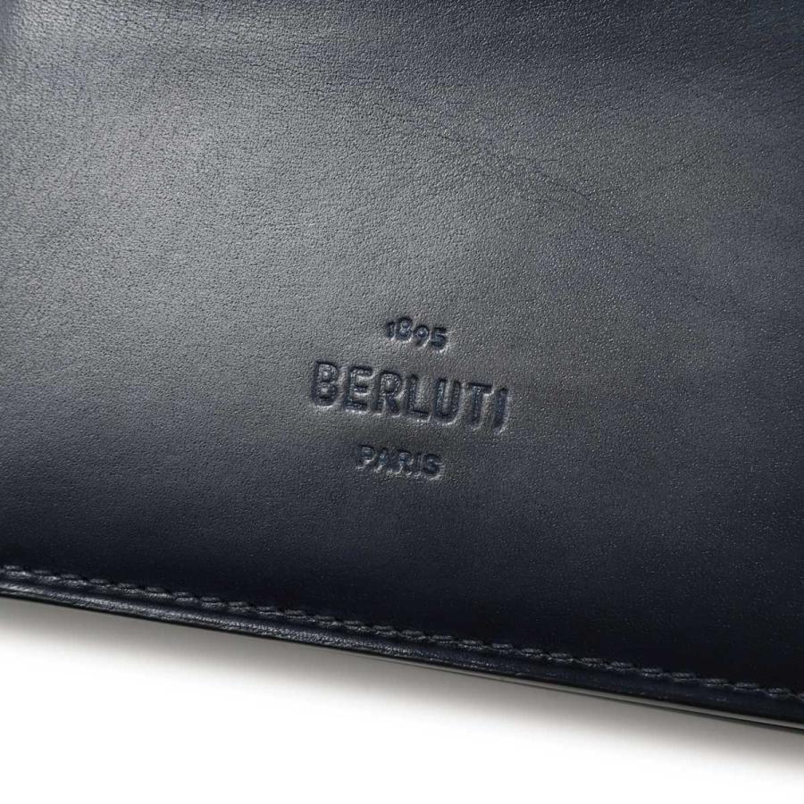 ベルルッティ BERLUTI 2つ折り財布 MAKORE SLIM NEO コンパクトウォレット ブルー メンズ n305422-bj3の画像