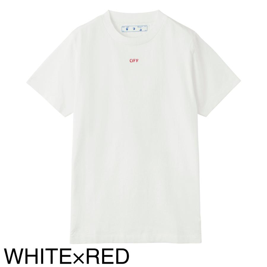 オフホワイト Off-White クルーネックTシャツ STENCIL S/S SLIM TEE メンズ omaa027e20jer006-1001