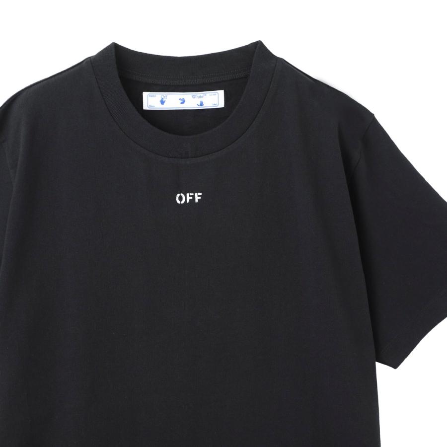 オフホワイト Off-White クルーネックTシャツ STENCIL S/S SLIM TEE メンズ omaa027e20jer006-1001｜mb-y｜03