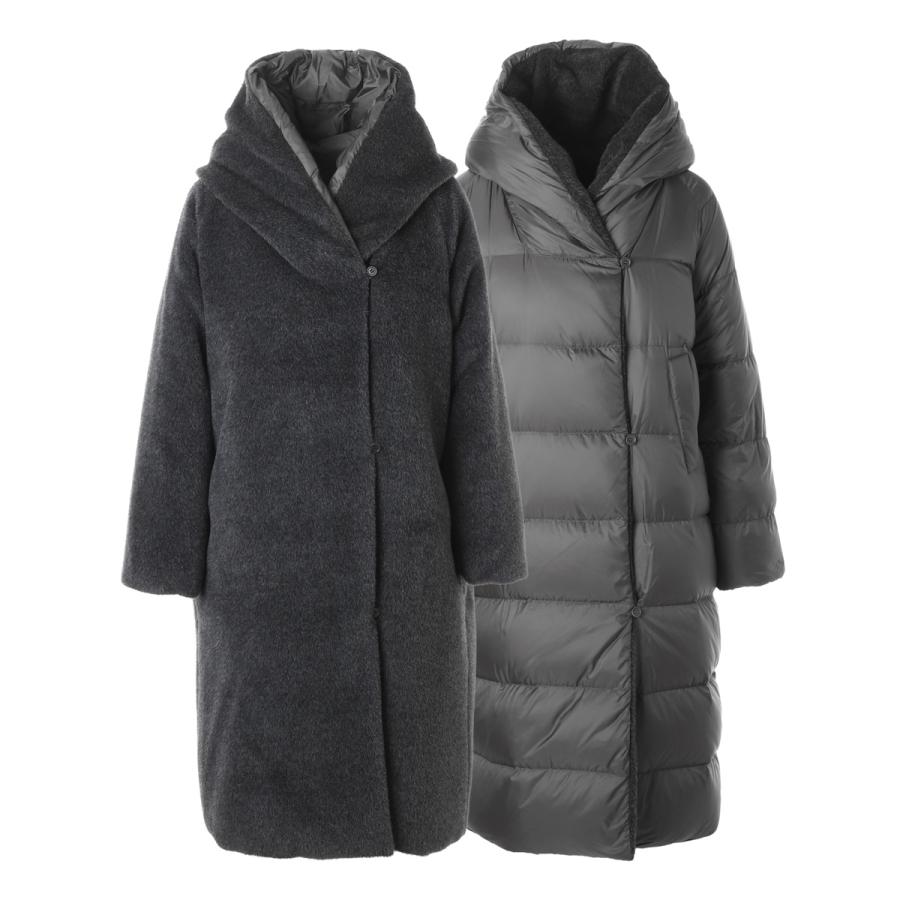 MaxMaraリバーシブル ロングダウンコート ハンガリーグースダウン 極暖レア マックスマーラ ザ・キューブ MAX MARA THE CUBE ダウンコート ORION