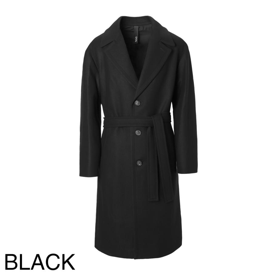 ②新品未使用★HEVO OSTUNI ベルテッドアルスターコート 正規 黒 46 HEVO イーヴォ シングルコート OSTUNI ベルテッドコート メンズ