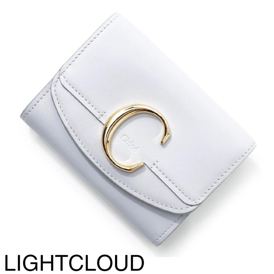 クロエ✴︎折り財布(ホワイト) Chloe（クロエ） Chloe 3つ折り財布 小銭入れ付き CHLOE C レディース