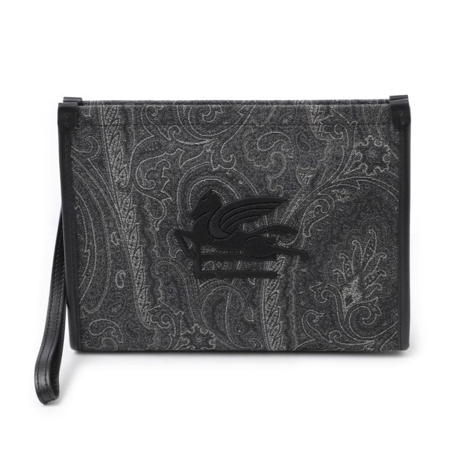 ETRO エトロ クラッチバッグ PAISLEY MEDIUM POACH ブラック