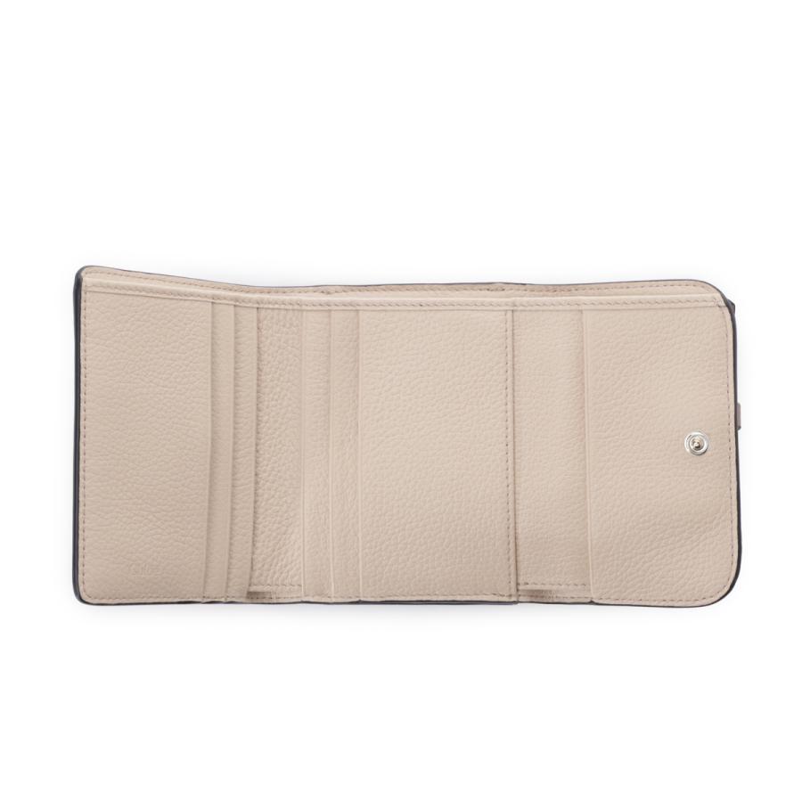クロエ Chloe 3つ折り財布 小銭入れ付き SMALL ALPHABET TRI-FOLD アルファベット バイカラー ピンク レディース ch25up718p47-6i4-earthypinkの画像